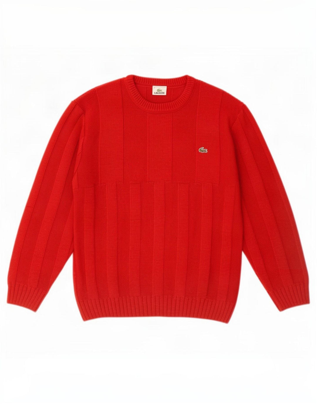 Lacoste Pull ras du cou pour homme Taille 4 Laine rouge moyen