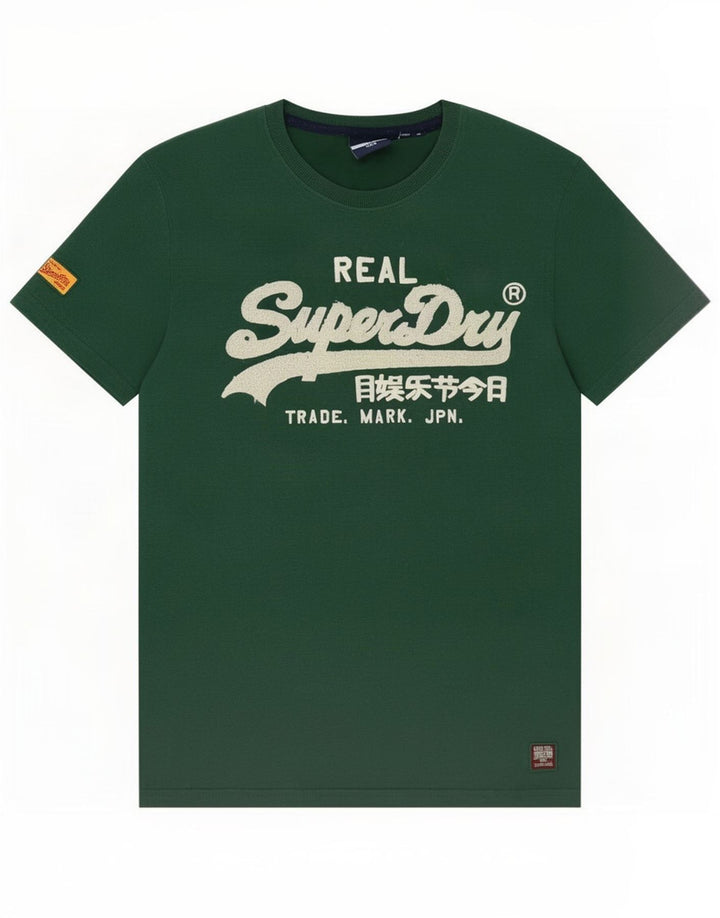 Superdry T-Shirt Graphique Homme Vert Moyen Coton