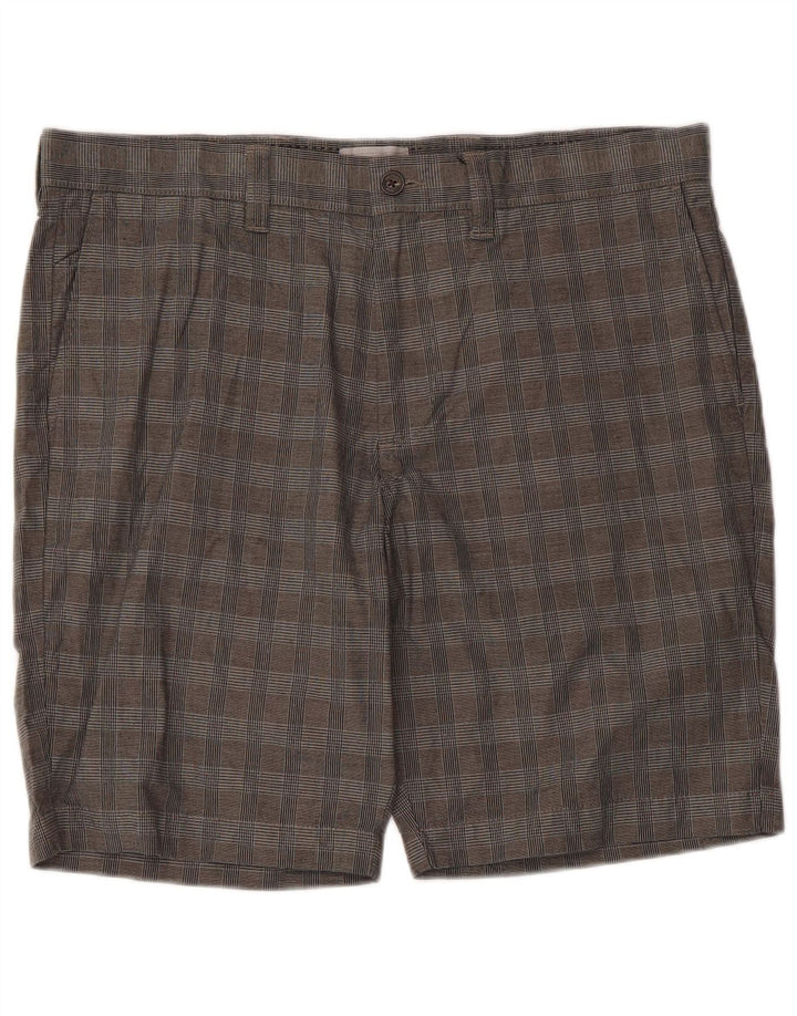 Marks & Spencer Short chino pour homme W36 en coton à carreaux gris grand