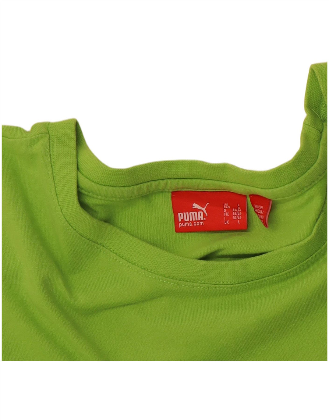 Puma T-Shirt Graphique Homme Vert Taille L