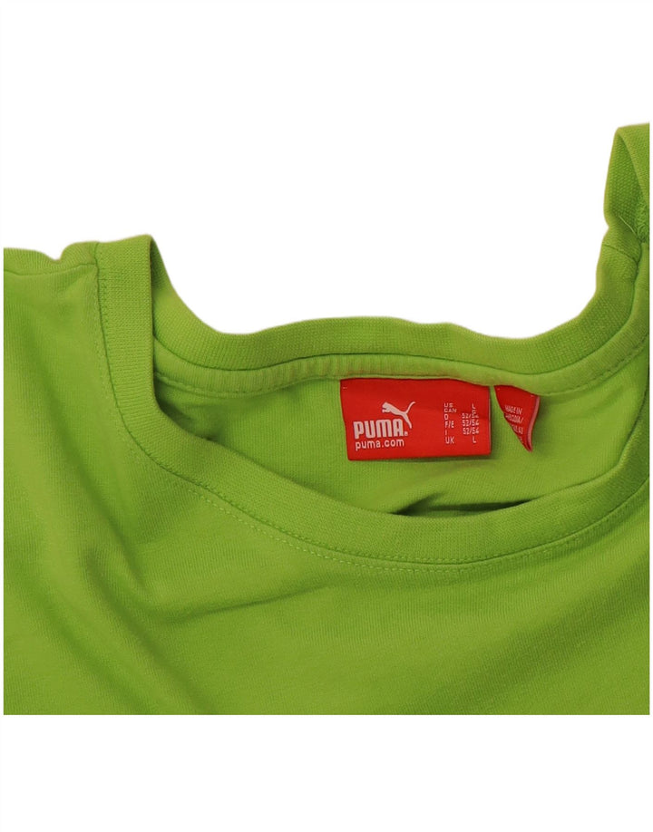 Puma T-Shirt Graphique Homme Vert Taille L