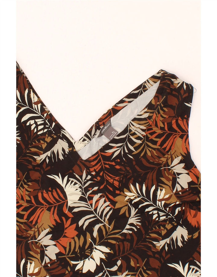 EDDIE BAUER Womens Abstract Pattern Blouse Top UK 16 Large Brown Vintage Eddie Bauer and Second-Hand Eddie Bauer from Messina Hembry 