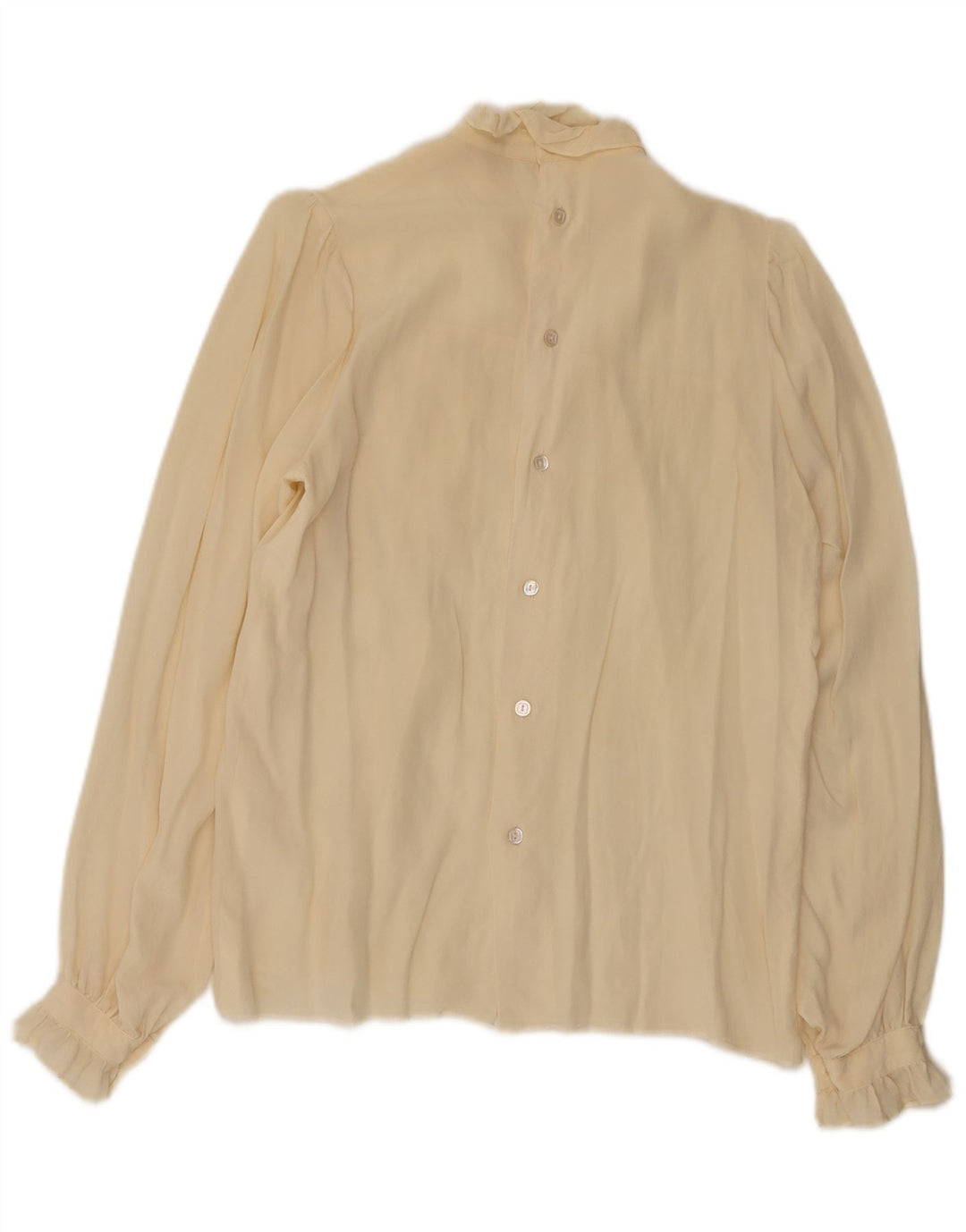 Chemisier chemise femme vintage UK 12 Medium Off White