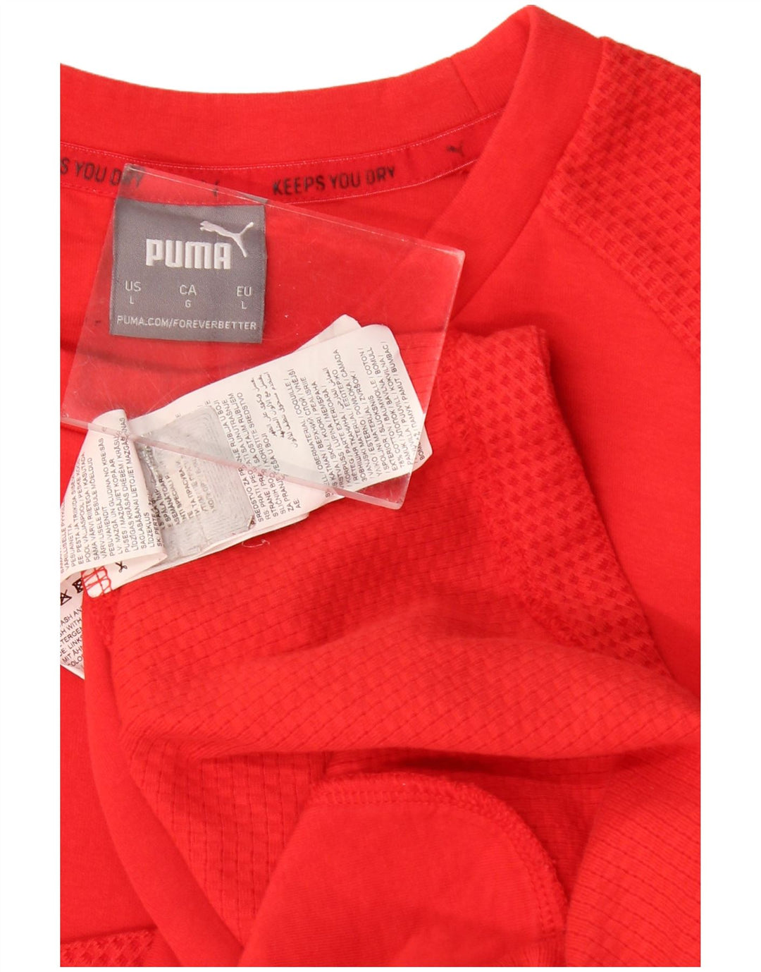 Puma Sweat-shirt pour homme en coton rouge Taille L