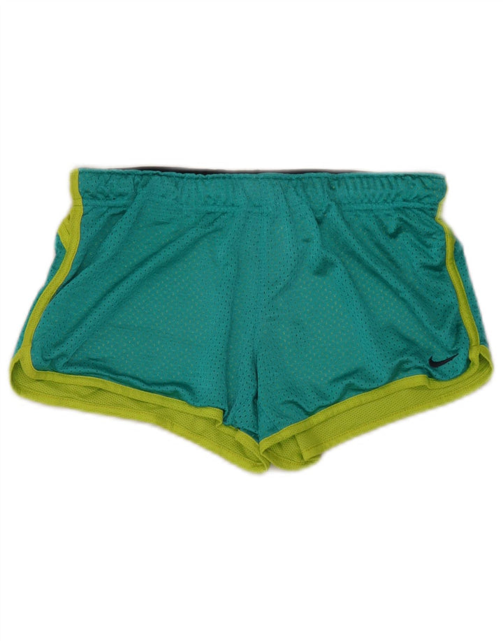 Nike Short de sport pour femme UK 10 Petit Vert Colorblock Polyester