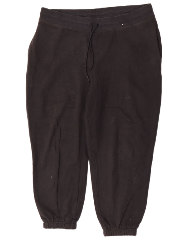 Marks & Spencer Womens Crop Tracksuit Trousers Joggers UK 18 XL Black