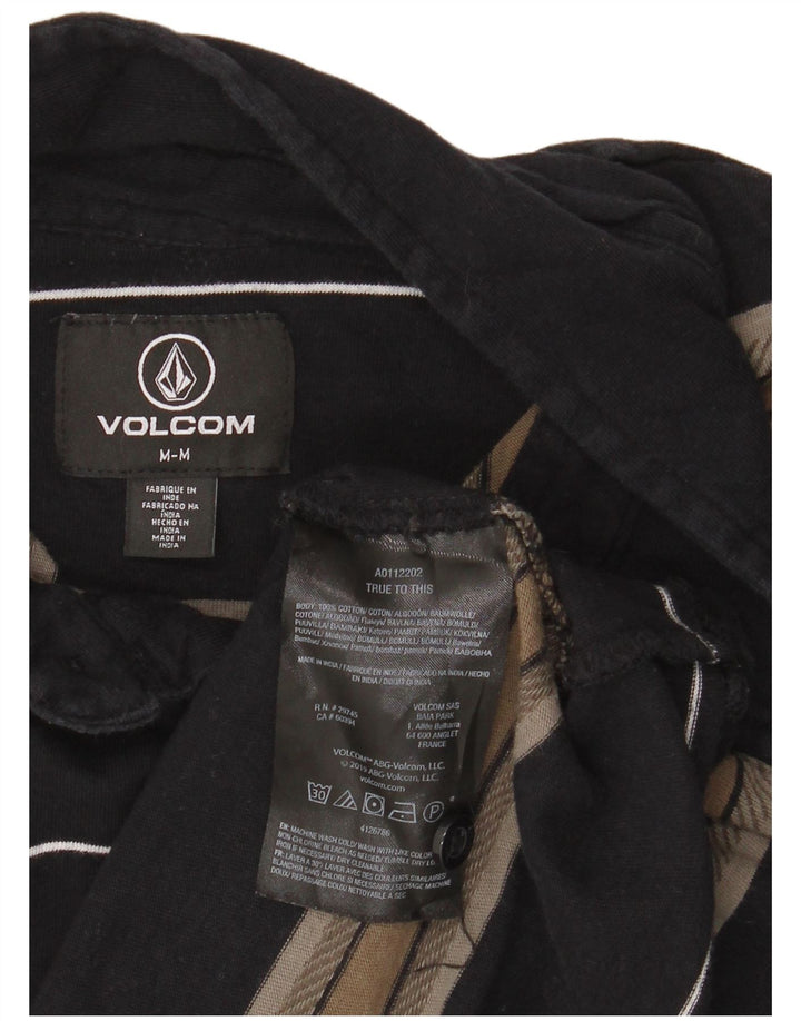VOLCOM Polo Homme Coton Rayé Noir Moyen