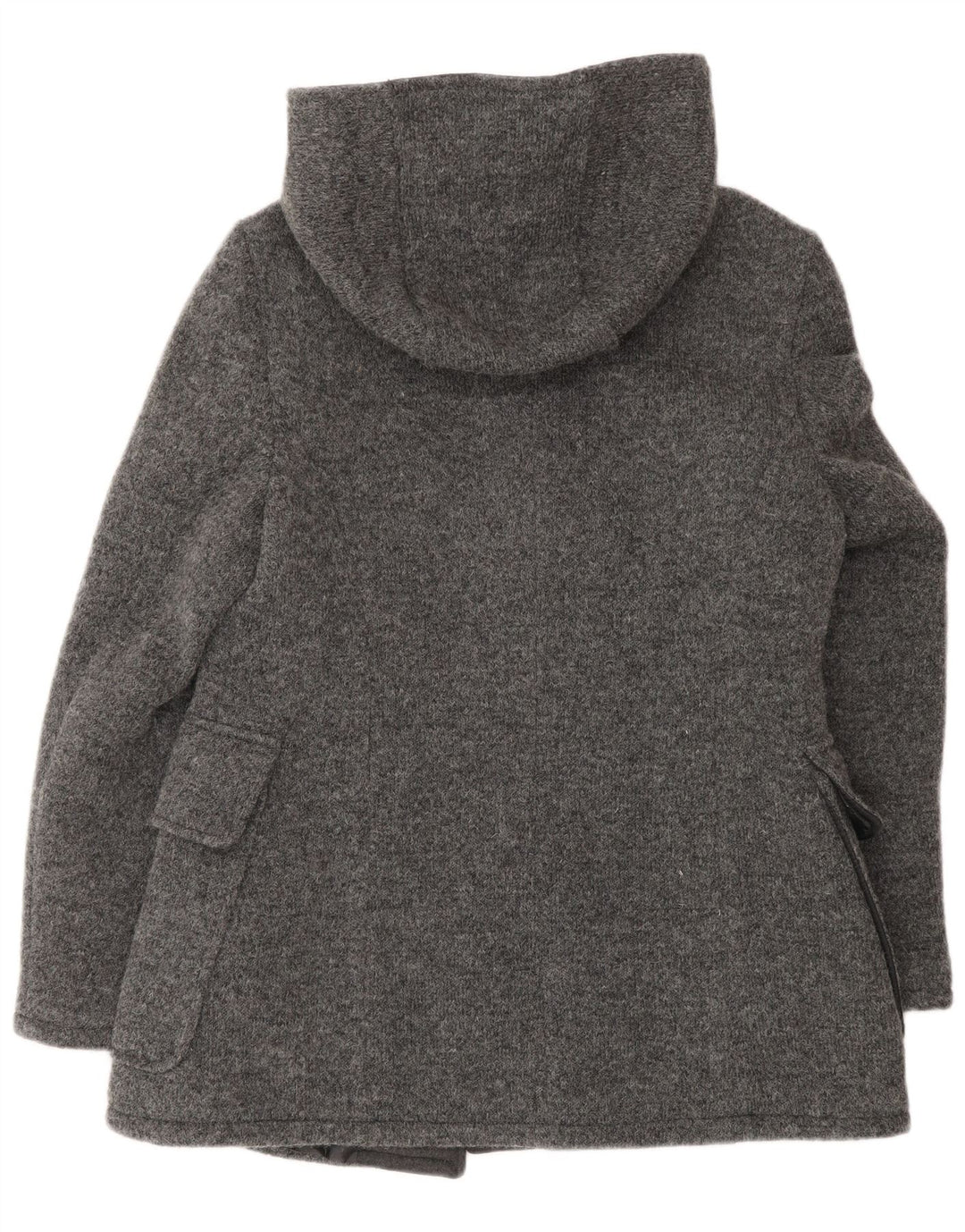 VINTAGE Duffle Coat à capuche femme IT 48 XL laine grise