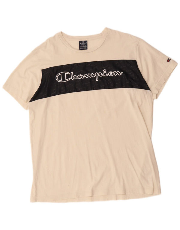 Champion T-Shirt Graphique Homme Grand Blanc Coton