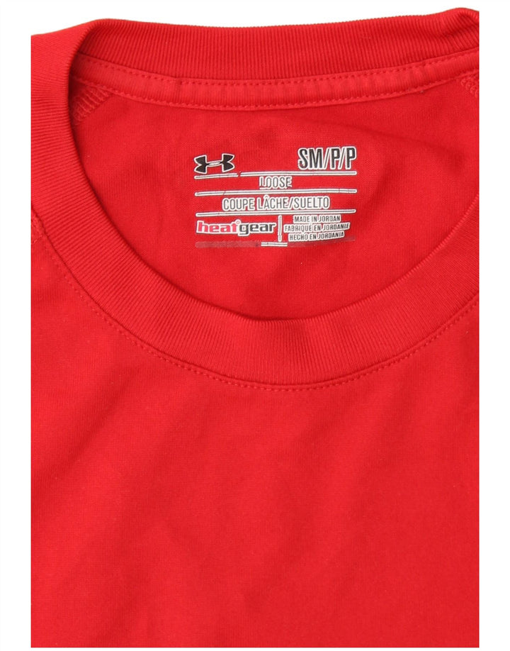 UNDER ARMOUR T-Shirt Heat Gear Homme Petit Rouge Polyester