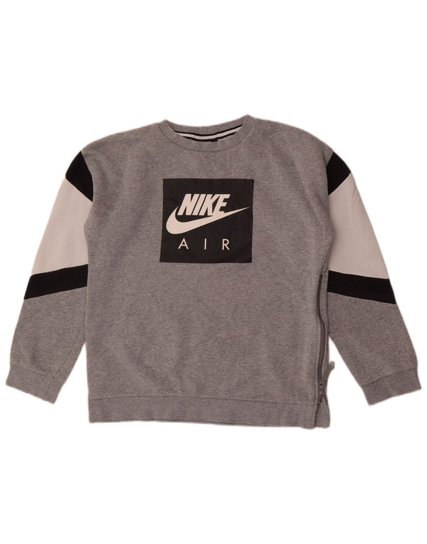 Nike Sweat-shirt graphique pour garçon 13-14 ans XL Gris Colorblock Coton