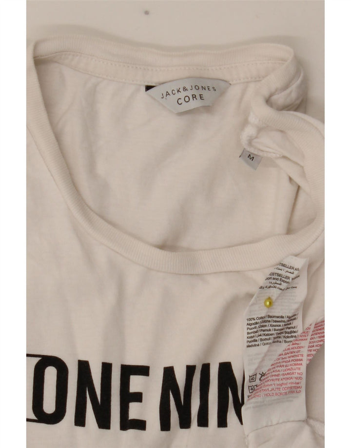 Jack & Jones T-Shirt Graphique Homme Blanc Moyen Coton