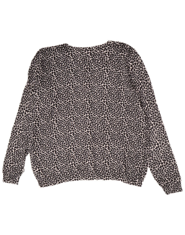 Marks & Spencer Pull cardigan à motif abstrait pour femme UK 18 XL Noir