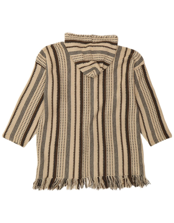 ONYX Cardigan à capuche surdimensionné pour femme UK 18 XL Beige rayé