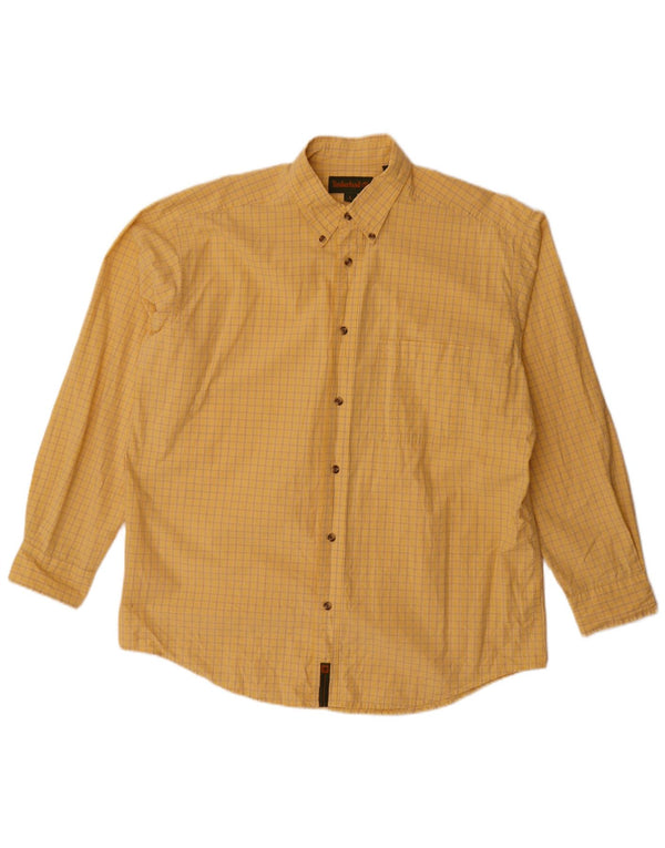 Timberland Chemise Homme Grand Carreau Jaune Coton