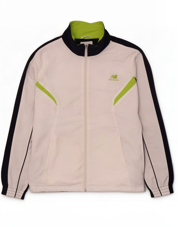 New Balance Veste de survêtement pour homme XL Blanc Colorblock Polyester