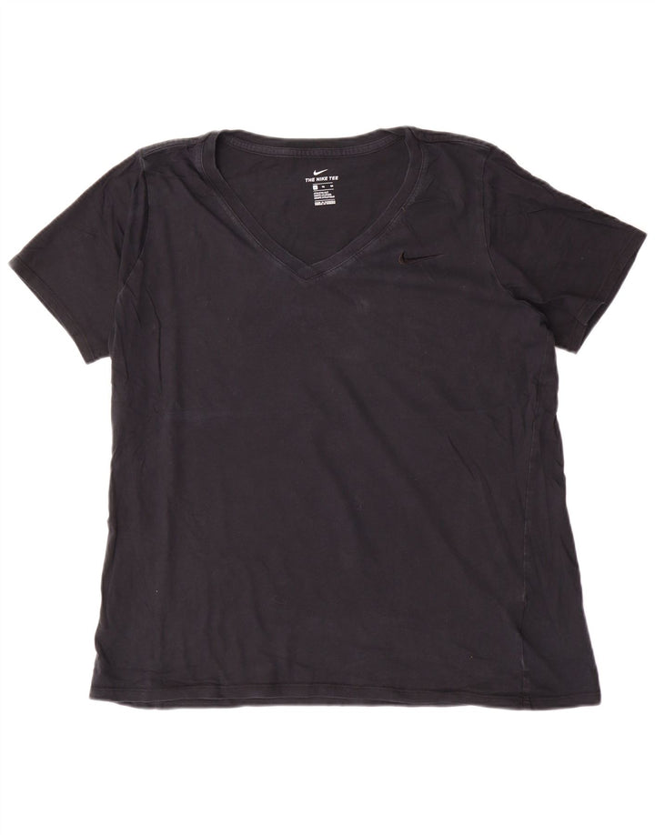 Nike T-shirt coupe athlétique pour femme UK 18 XL Noir Coton