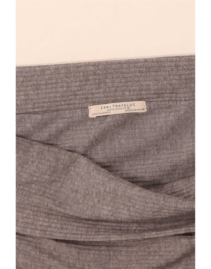 Zara Womens Trafaluc Top à épaules dénudées UK 12 Gris Moyen