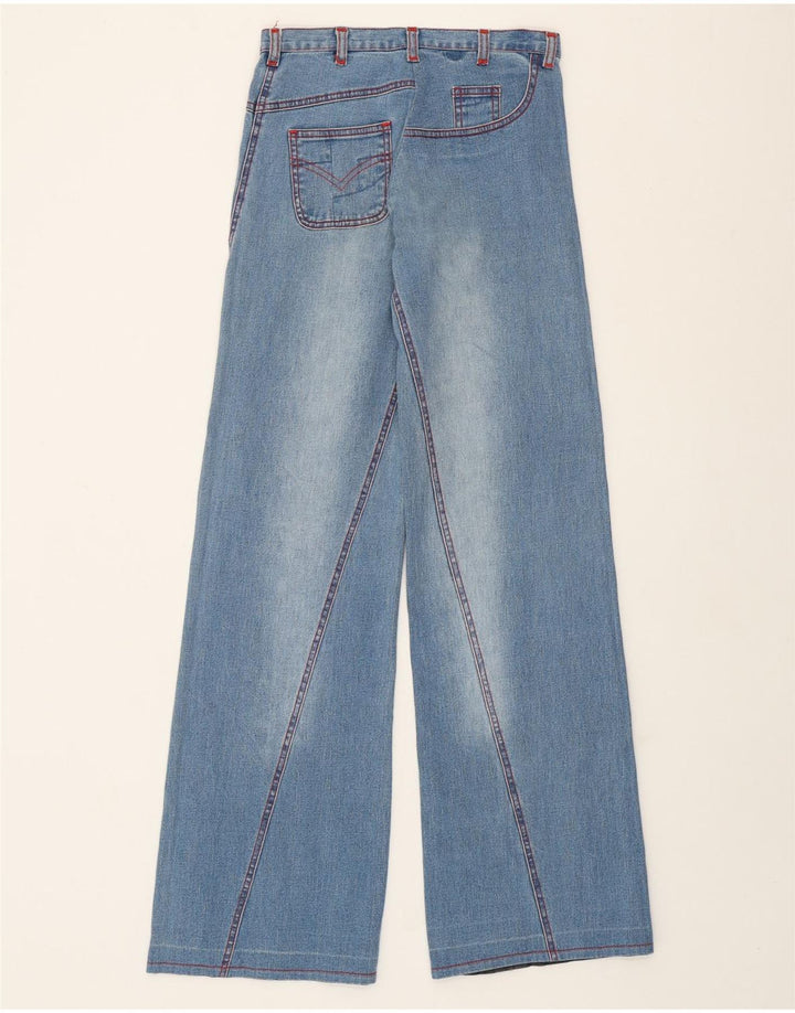 VINTAGE Jean large femme W26 L33 Bleu