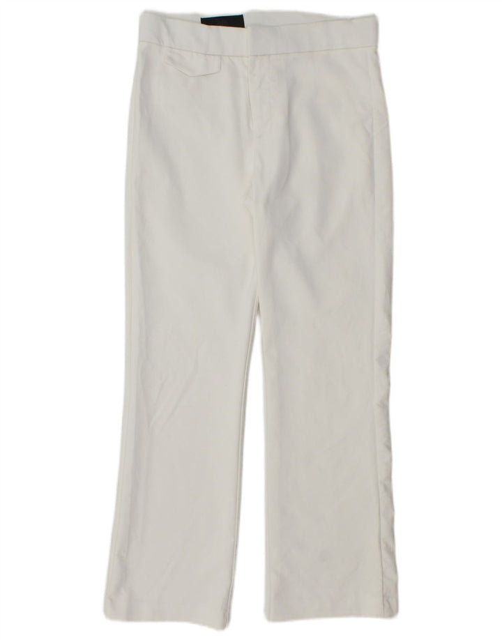 ZARA Femme Pantalon court droit XS W26 L25 Blanc