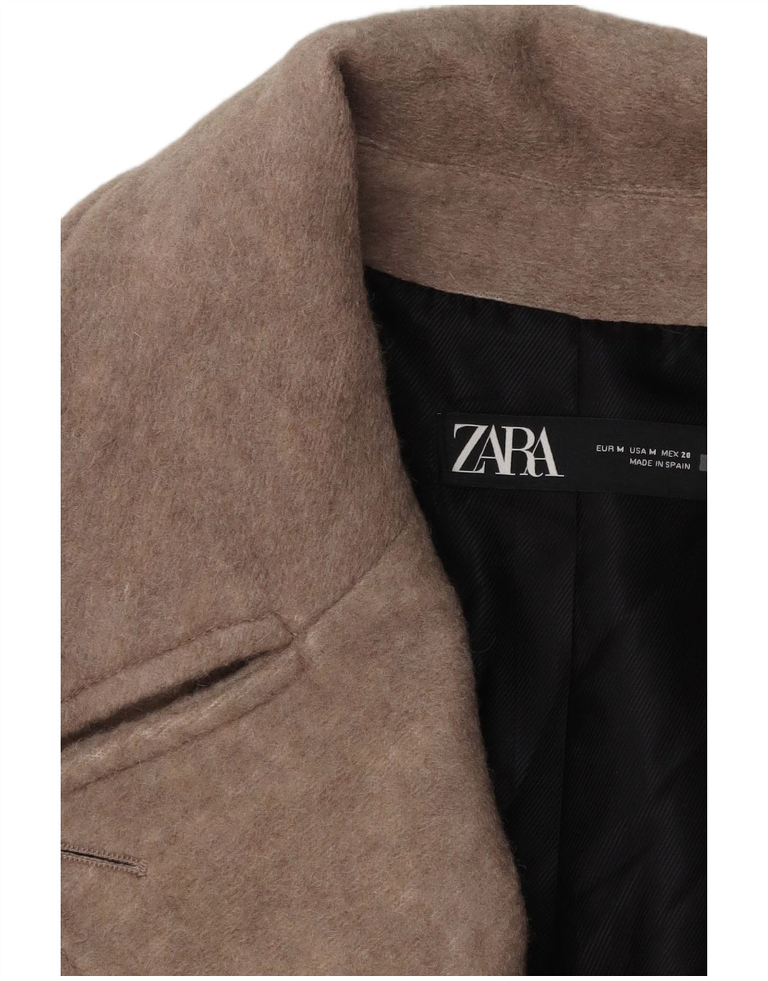 ZARA Caban surdimensionné pour femme UK 14 Gris moyen