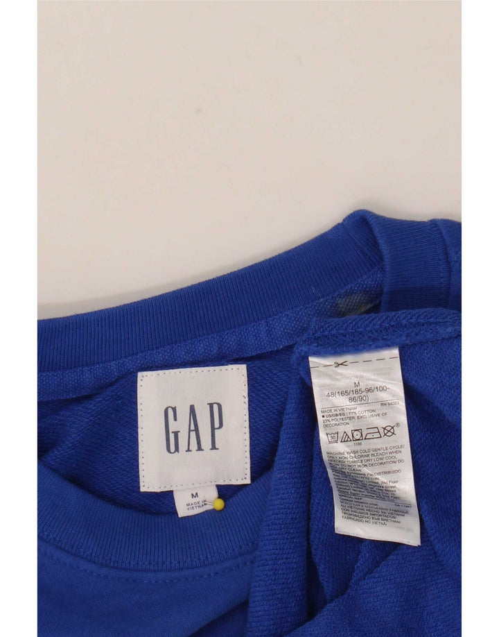 Gap Sweat-shirt graphique pour femme UK 14 Bleu moyen Coton