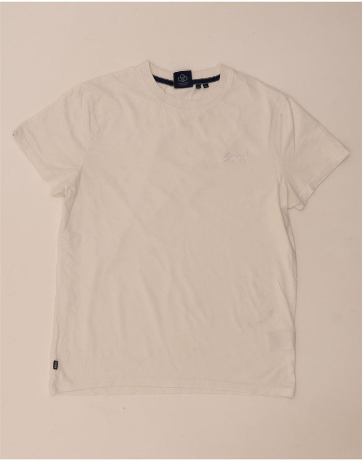 Superdry T-Shirt Homme Blanc Moyen Coton