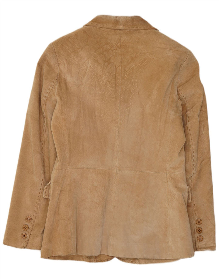 Privilegi Veste blazer en daim à 3 boutons pour femme IT 44 Cuir marron moyen
