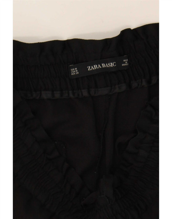 Zara Pantalon de survêtement pour femme UK 12 Medium Noir Colourblock