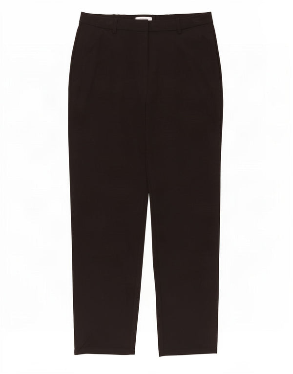 Marks & Spencer Pantalon décontracté taille haute pour femme UK 14 Large W32 L29 Noir
