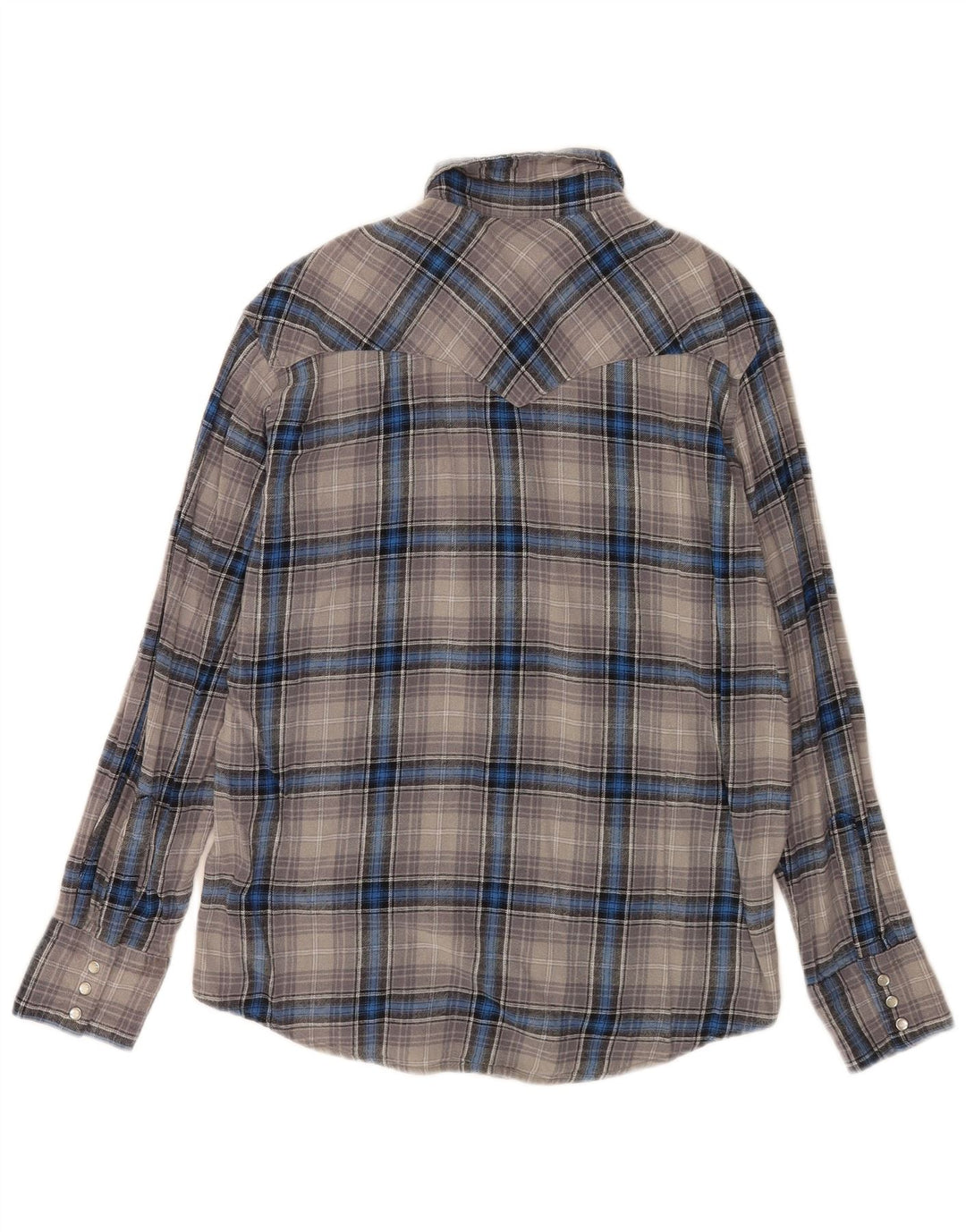 Wrangler Chemise en flanelle pour homme en coton à carreaux gris