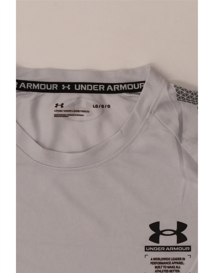 Under Armour T-Shirt Homme Haut Large Gris Géométrique