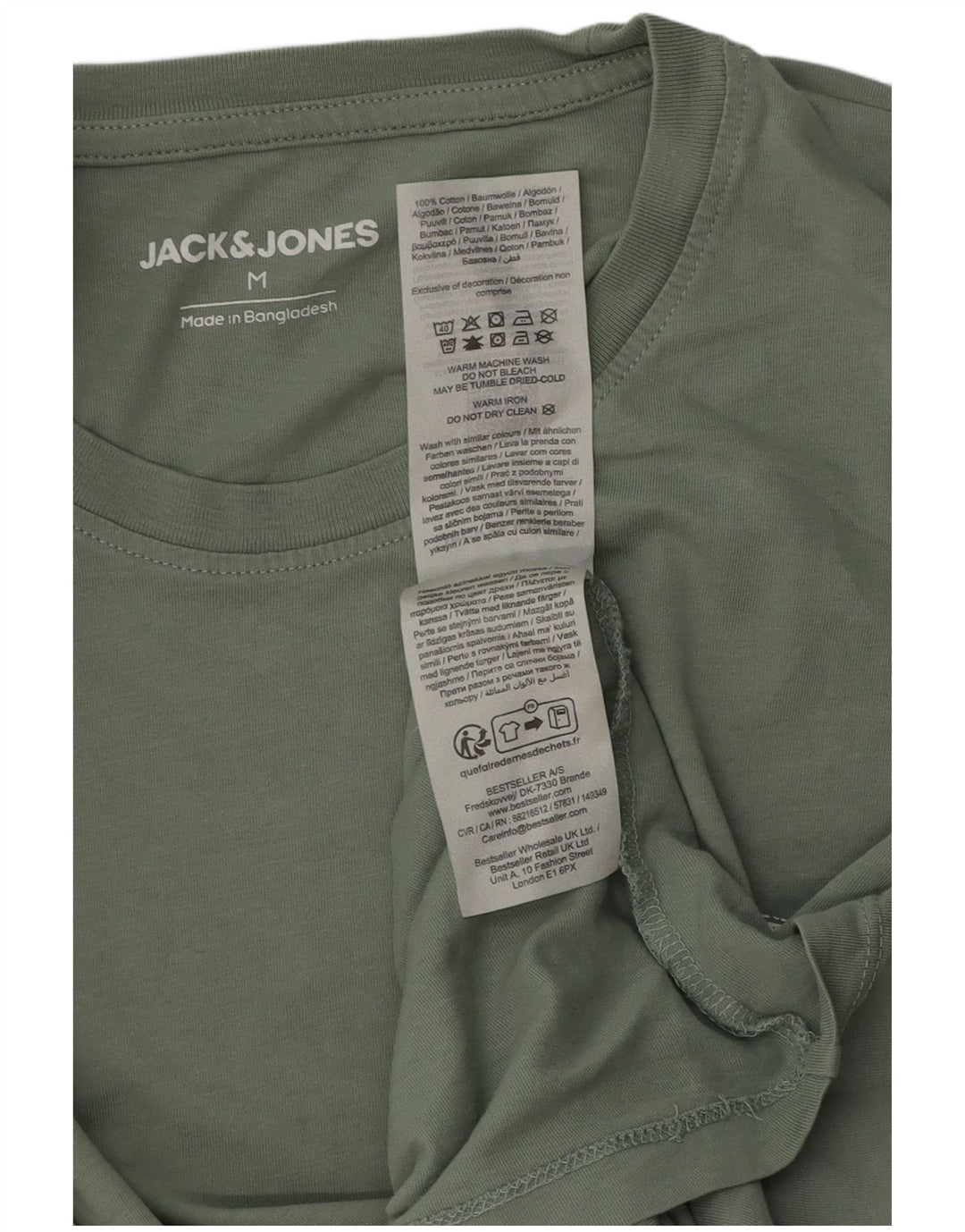 Jack & Jones T-Shirt Homme Vert Moyen Coton