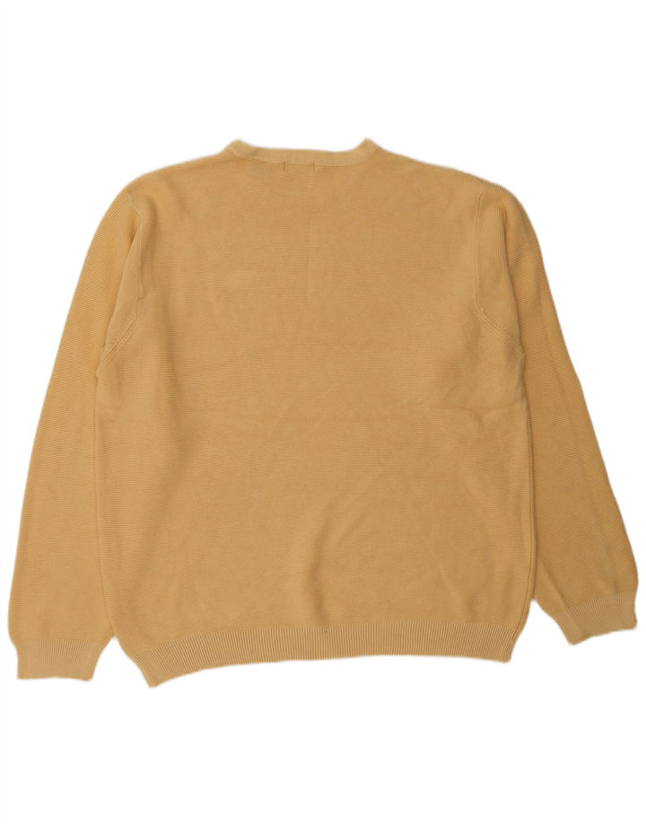 IZOD Pull col rond homme grand jaune coton
