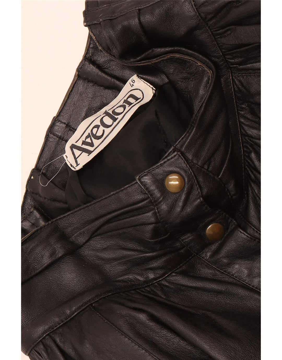Avedon Jupe évasée taille haute en cuir pour femme W24 Small Noir