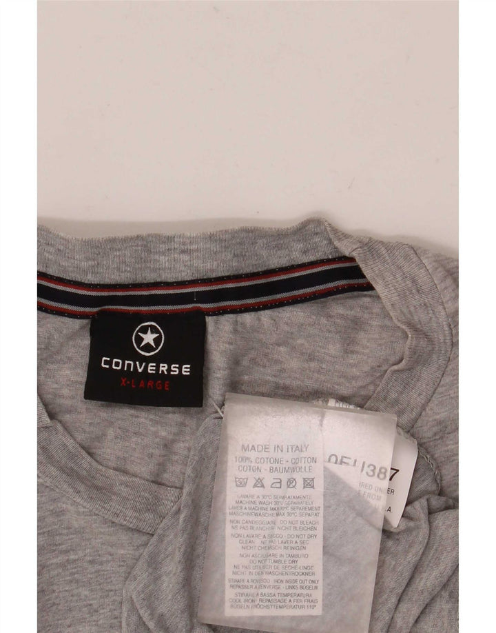 Converse T-Shirt Graphique Homme XL Gris Moucheté Coton
