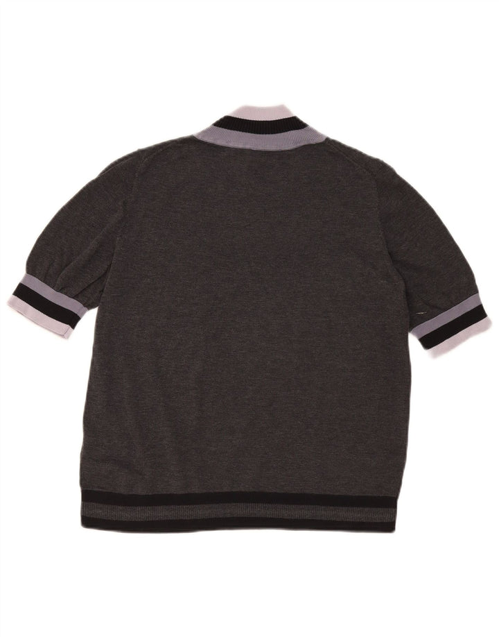 Cos Pull col roulé pour femme UK 44 Gris moyen Colourblock