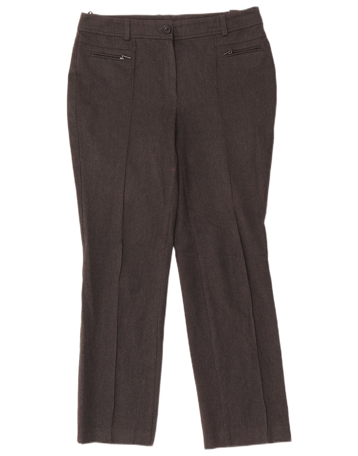 Marks & Spencer Pantalon décontracté droit pour femme W32 L29 Gris