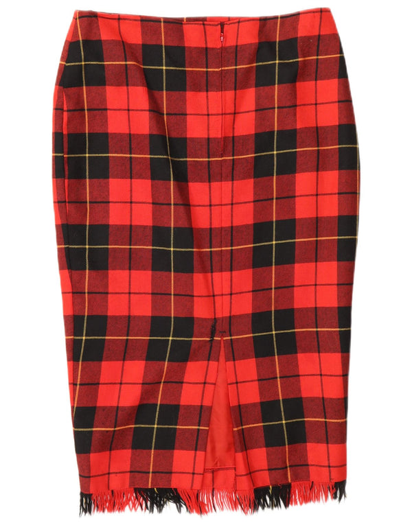 jupe crayon femme vintage W30 Carreau rouge moyen