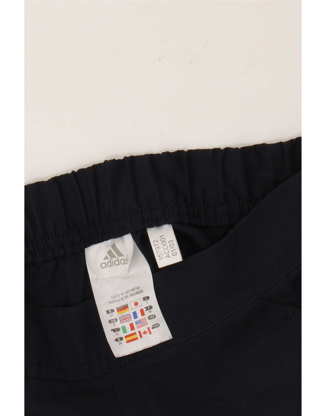 Adidas Short de sport pour femme UK 8 Small Bleu marine Polyester