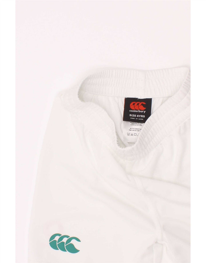 Canterbury Short de sport graphique IRFU pour garçon 3-4 ans Blanc Polyester