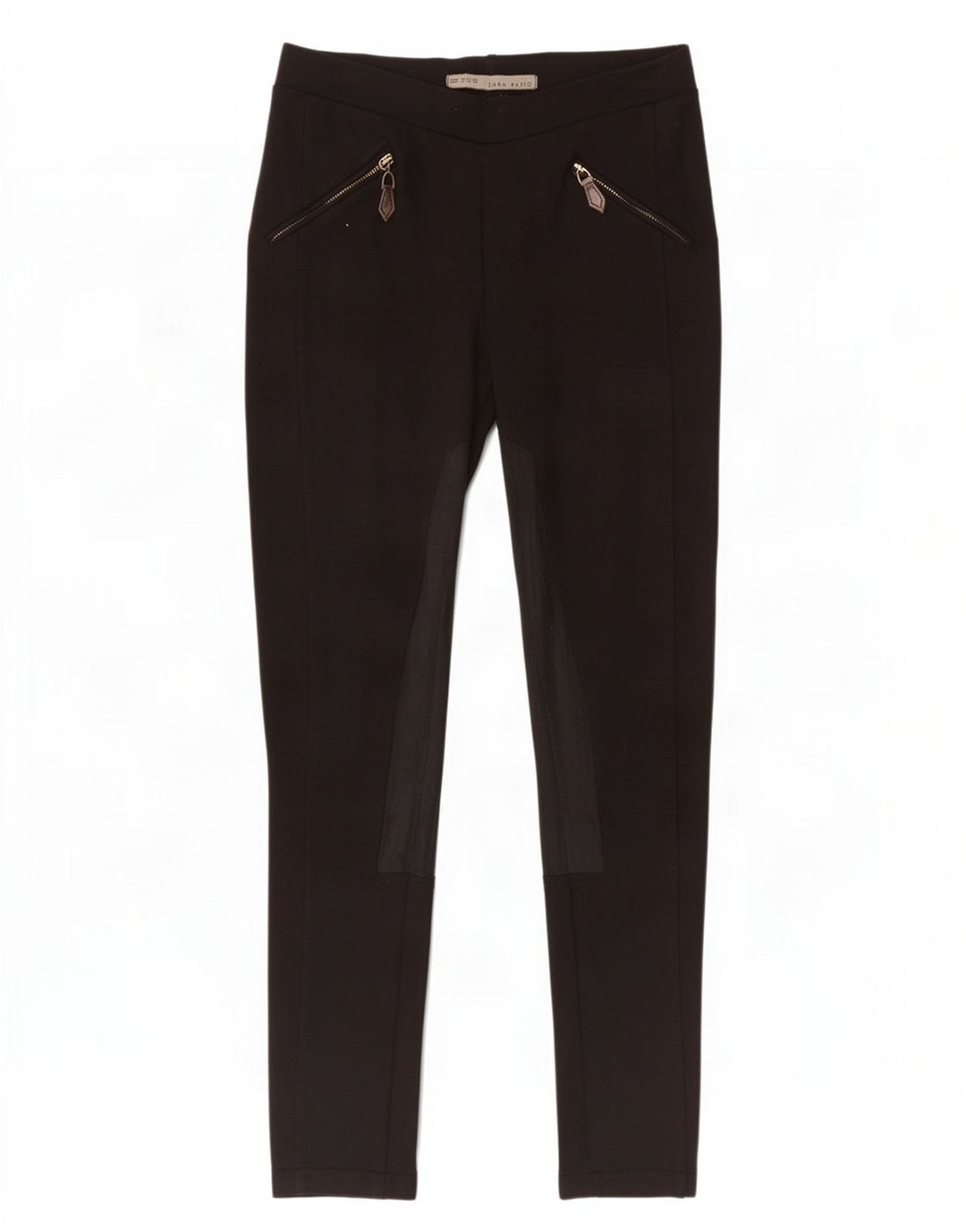 Zara Leggings Femme UK 12 Moyen Noir