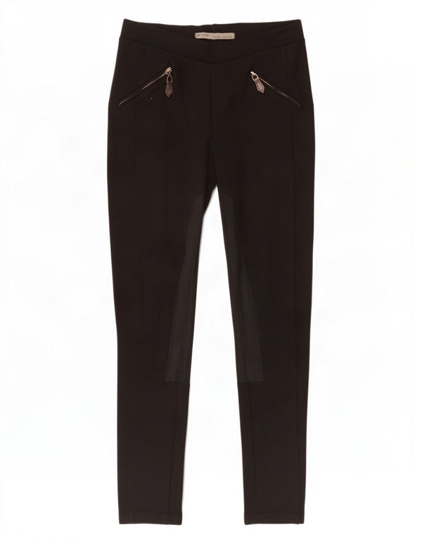 Zara Leggings Femme UK 12 Moyen Noir