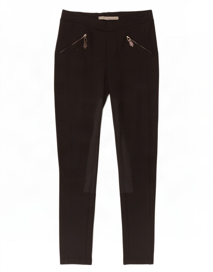 Zara Leggings Femme UK 12 Moyen Noir