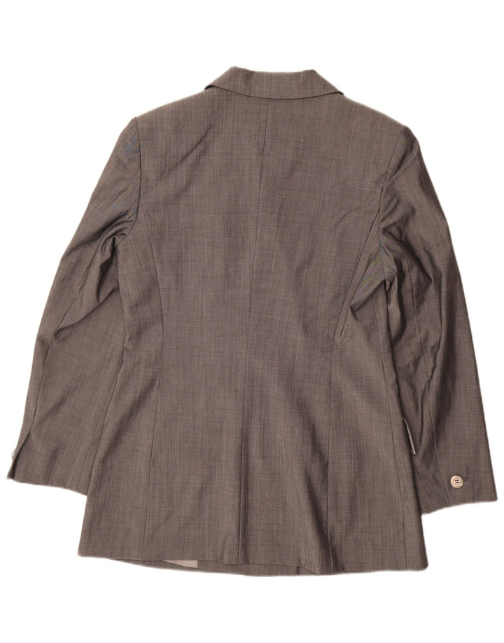 Laurel Veste Blazer Double Boutonnage Femme EU 38 Gris Moyen Laine Vierge