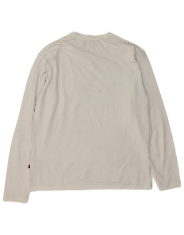 Marlboro Classics Haut à manches longues pour homme en coton blanc moyen