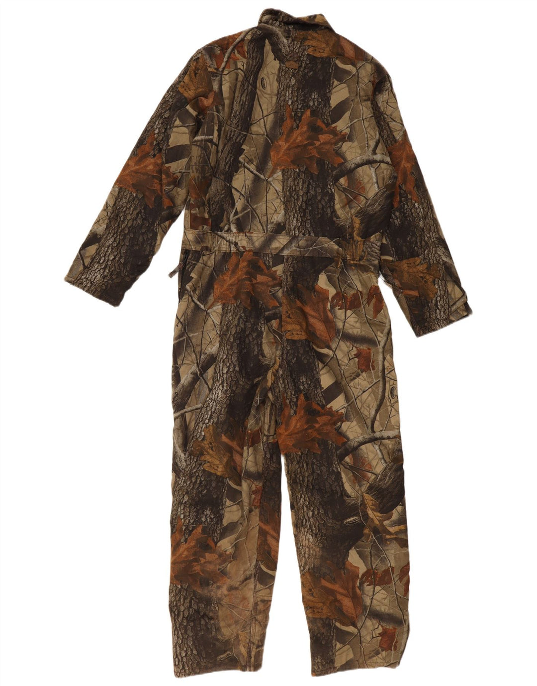 VINTAGE Combinaison Manches Longues Garçon 15-16 ans Kaki Floral Coton