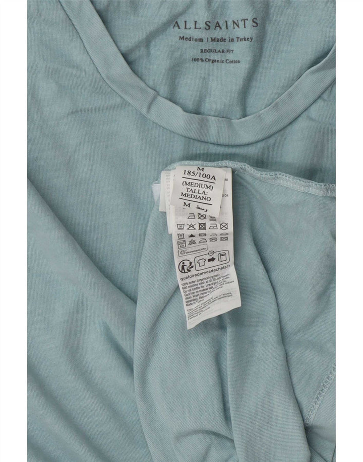 All Saints T-Shirt Regular Fit Homme Bleu Moyen Coton