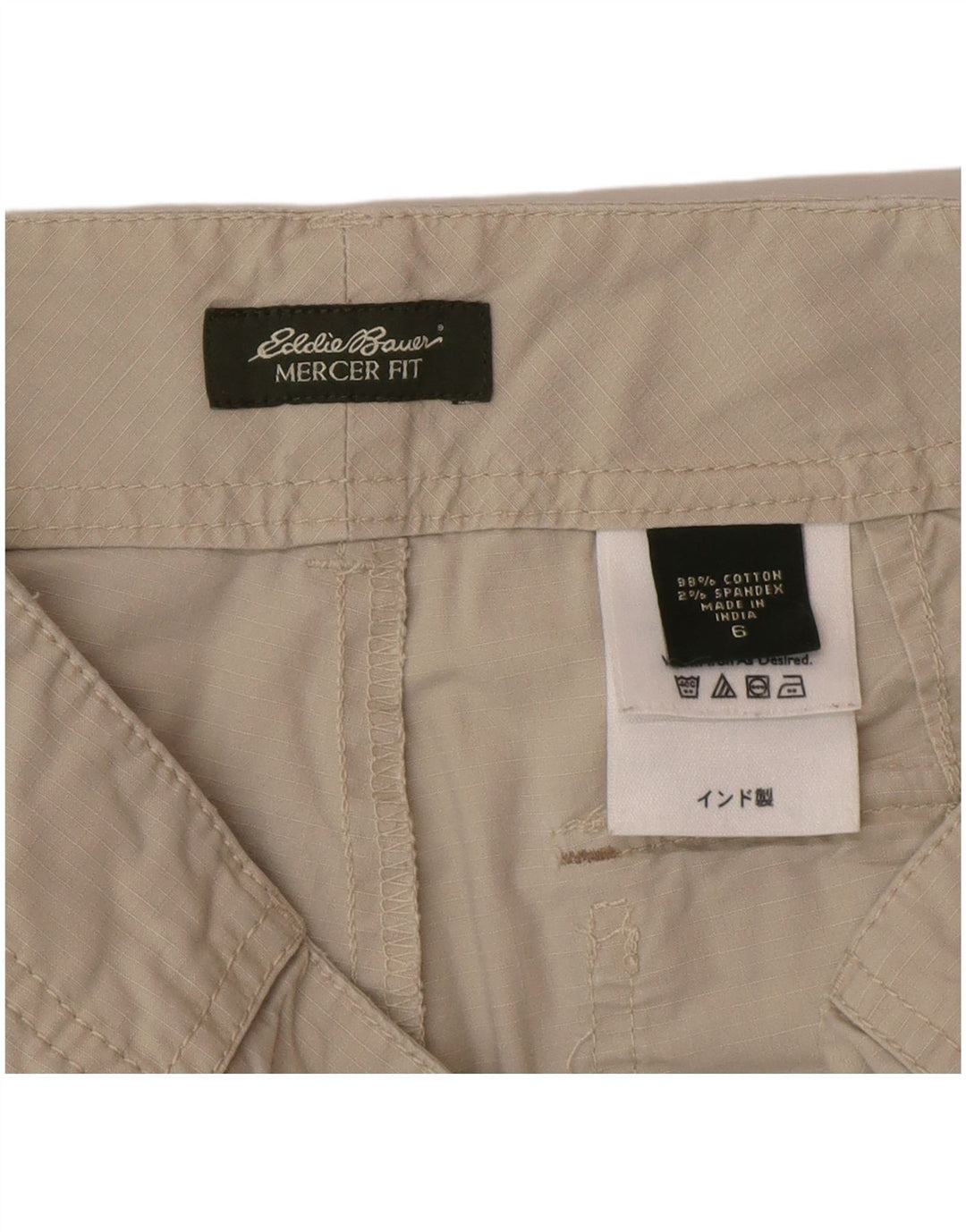 Eddie Bauer Short cargo Mercer Fit pour femme US 6 Medium W30 Coton beige