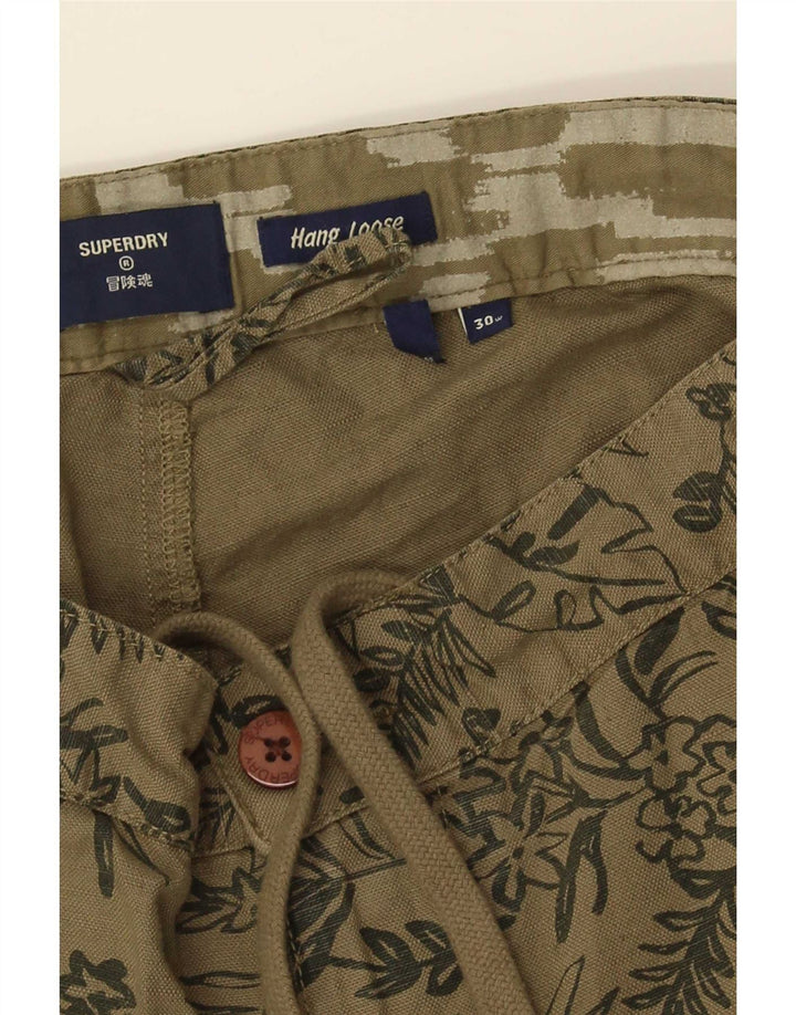 Superdry Short Chino W30 Homme Kaki Moyen Floral